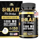 MORARE 150 Shilajit Capsules Himalayan Shilajit for Men & Women, 75 Days Supply, 10,000mg Equivalent per Serving with 85+ Trace Minerals & Fulvic Acid Shilajit Helps Boost Energy & Stamina