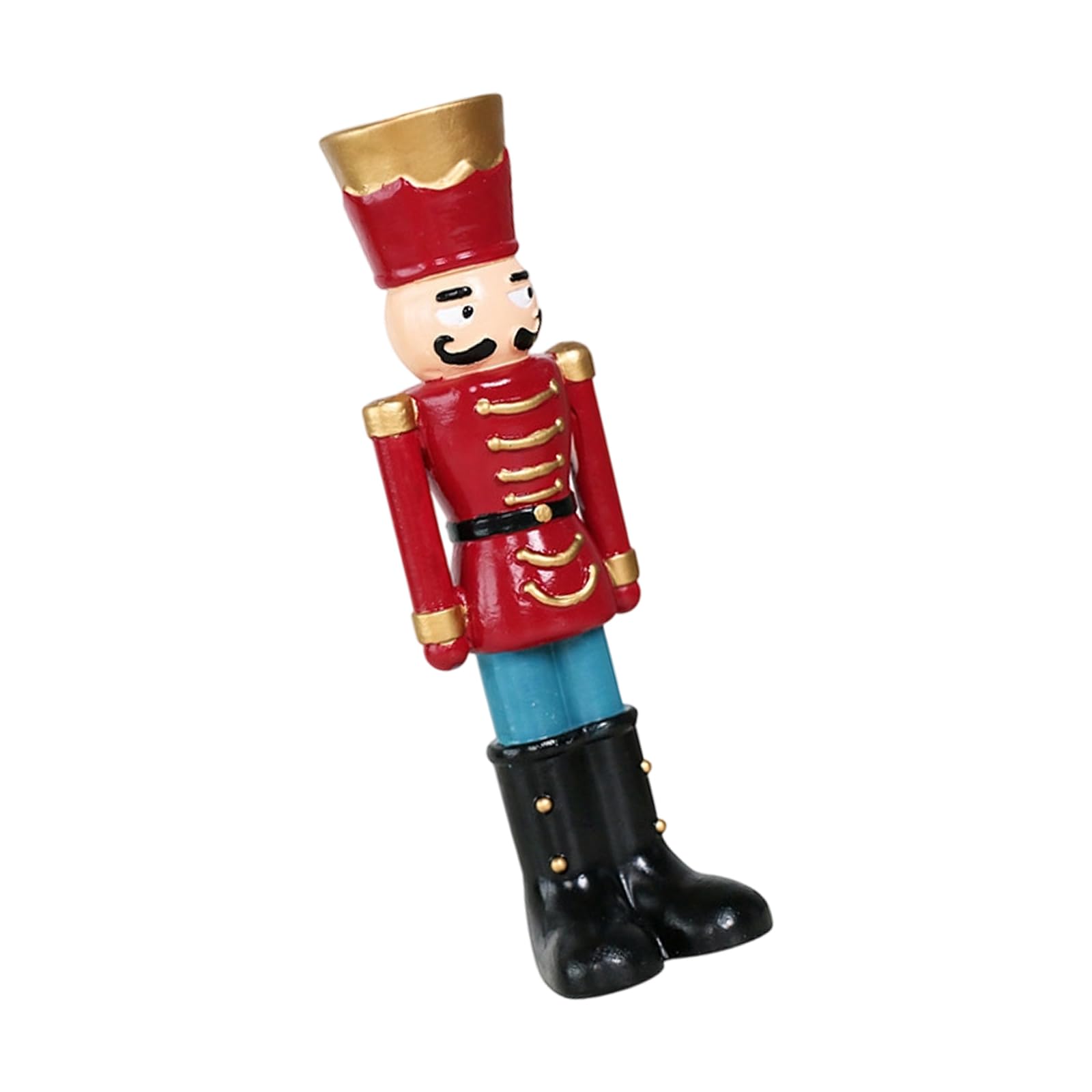 Limtula Tabletop Soldier Holder Decor, Resin Holiday Figurine Statue for Christmas Shelf Accent and Party Display Holiday Soldier Figurine Holder Resin Tabletop Decor Christmas Mantel Shelf