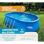 Summer Waves Quick Pool Kit complet piscine gonflable ovale Bleu 549 x 345 x 107 cm