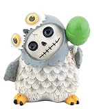 SUMMIT COLLECTION Furrybones Snow Hootie Signature Skeleton in Snow Owl Costume with Green Lollipop