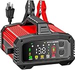 25A Chargeur de batterie, 2/8/20/25 Amp 12V/24V LiFePO4 Mainteneur de batterie entièrement automatique au plomb acide avec démarrage moteur, 8-Stage Chargeur de batterie de voiture, Desulfator pour AGM,STD,Batteries de gel, de cycle profond