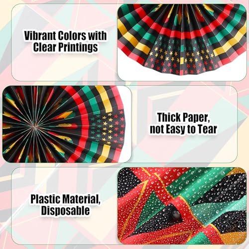 Kit Juneteenth avec nappe de fête et éventails Kente - 3