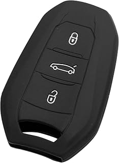 Ruiya Compatible with 2017-2023 Peugeot 3008 5008 Car Key Case, 3008 Key Case Car Key Case Key Box TPU Key Case Cover Car Remote Controls Protective Cover 5008 Accessories
