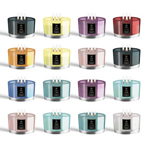 Cocosoy Organic Candles Hand Poured Natural Flower Extracted Fragrance Oils "Bamboo & Lily" Botanical Candles For Aromatherapy Home Scent 18 Oz/3 Wicks Jar 1-Pack Beautiful Xmas Gift Box #TOP6