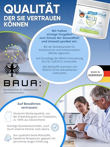 AGUALEVE® REIN & SICHER 500 g *NEU* – innovativer 2 in 1 Frischwassertank-Reiniger mit Aktivsauerstoff – reinigt und entkalkt Tank & Leitungen im Wohnmobil – Markenqualität Made in Germany