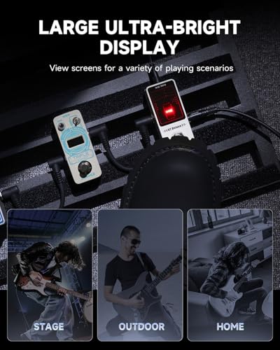 Image of Donner Tuner Pedal, DT Deluxe Chromatic Guitar Tuner for Electric Guitar and Bass, ±1 Cent Precision, USB or 9V Power Supply, True Bypass