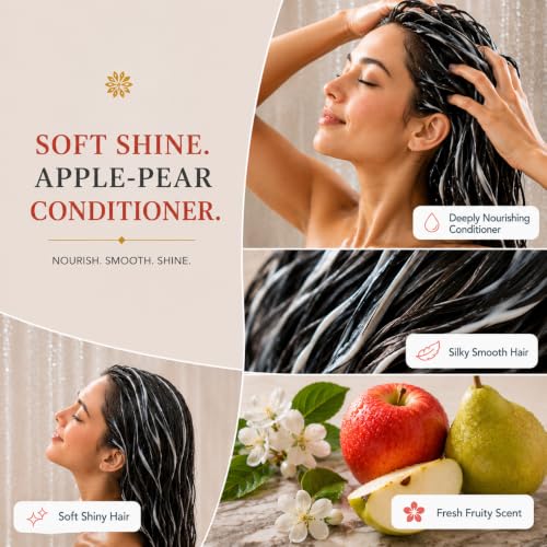 Image of Ginger Lily Farms Botanicals Moisturizing Conditioner for Dry Hair, 100% Vegan & Cruelty-Free, Apple Pear Scent, 1 Gallon (Pack of 4)