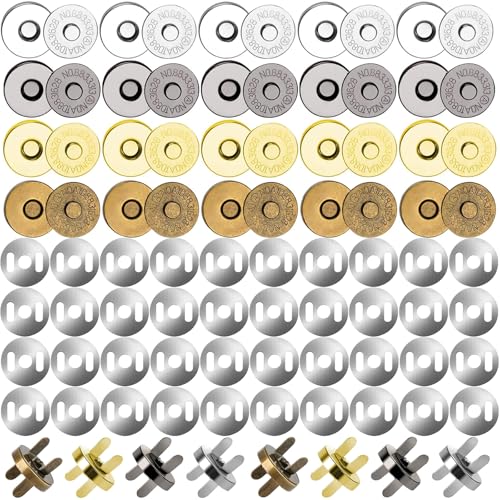 20 Botones Magnéticos Cierre Magnético Bolsillo Y Botones De Presión Sin Coser Muy Práctico, Botones Magnéticos 18 mm, Cierre Magnético Para Monedero, Bolsos, Abrigos Windbreaker Mochila