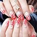 Produktbild Wangguifu New Hot Sale (Vorbeschichteter Kleber) Schöne Blumendekoration Maniküre 24Pcs3D Lange Gefälschte Gefälschte Aufkleber Künstliche Nagelspitzen Und Kleber
