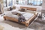 Kernbuche massiv Holzwerk Massivholzbett Palermo Doppelbett Bett Massiv Kernbuche Balkenbett NEU Größen frei wählbar 140x200-200x200 (180x200)
