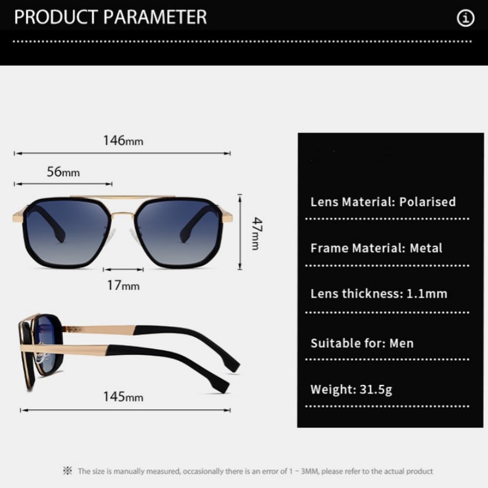 Gafas polarizadas UV400 con montura metálica, gafas de pesca para exteriores, color E