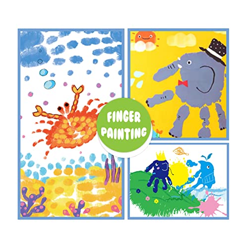 Kids Washable Finger Paint Non Toxic Finger Paints For Toddlers Art Painting Supplies Gift For Baby Hand Painting Diy Crafts, 10 Colors, 36Ml/Tube #TOP6