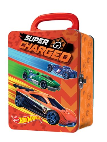 Hot Wheels 1:64 Scale Cars Metal Car Carry Case I 18 Toy Storage & Organiser Gift for Collectors Kids Ages 3 Years Old Up 3D HW Race lid Design (Cars not Included)