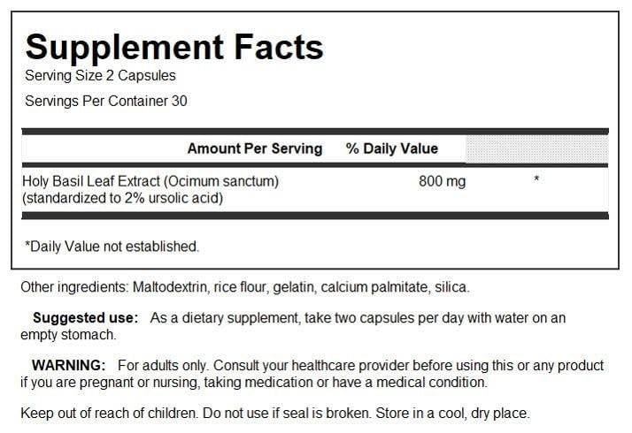 Swanson Holy Basil Extract Capsules