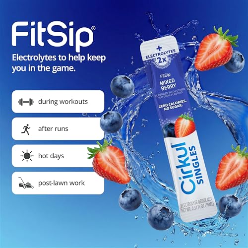 Image of Cirkul FitSip 24-Pack Liquid Electrolyte Sticks. 0 Sugar, 0 Cal, No Powder