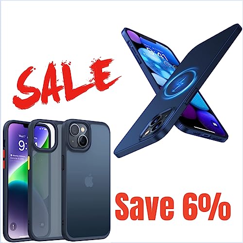 TORRAS Magnetic Slim Fit & Shockproof for iPhone 13 Case/iPhone 14 Case, Black