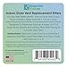 Essential Values 18 Pack Compatible Replacement Filters (90 Dryer Loads Total) Compatible with Bettervent Indoor Dryer Vent