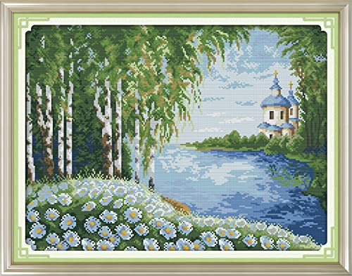 Broderie Point de Croix Facile Kit Débutant Toile Pré-imprimée