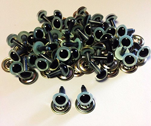 celloexpress 10.5mm Light Blue Pearl Crystal Eyes with Metal Backs - Safety Eyes for Soft Toy Teddy Bear Animal Making (Pack of 50 Pairs)