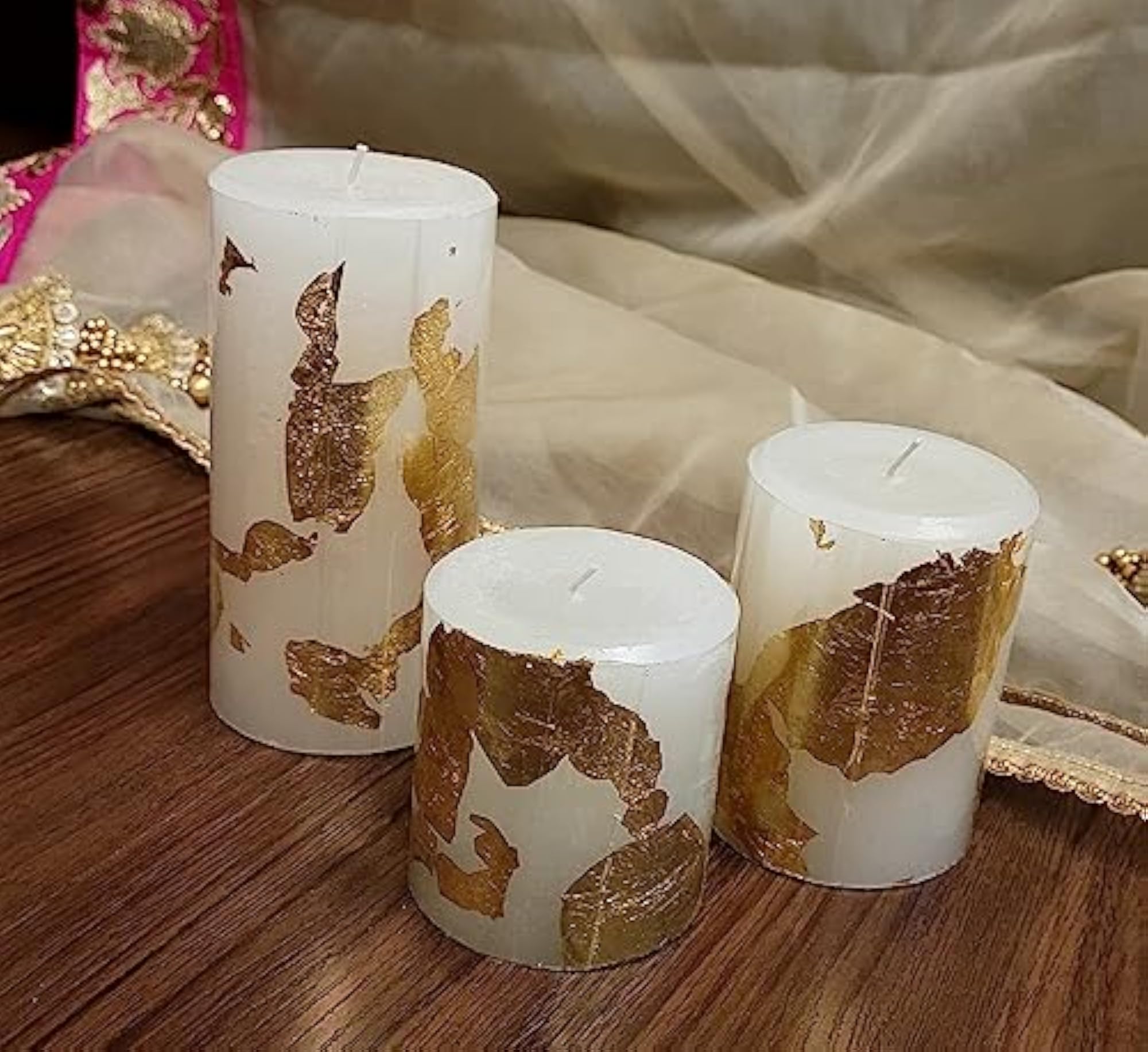 Pillar Candle Set of 3, Long Burning
