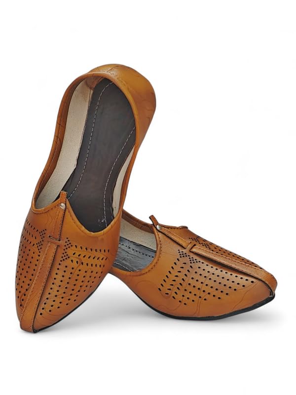 Image of Arrow Men's Ethnic Mojari Premium Handmade Traditional Footwear Laser Cuts