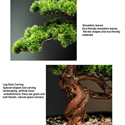 Künstlicher Bonsai-Baum Künstliche Willkommen Kiefer Topfpflanzen, Gefälschte Bäume, Grünpflanzen, Hoteleingang Dekoration, Bonsai Dekoration, Podocarpus Großer Topf - Image 4