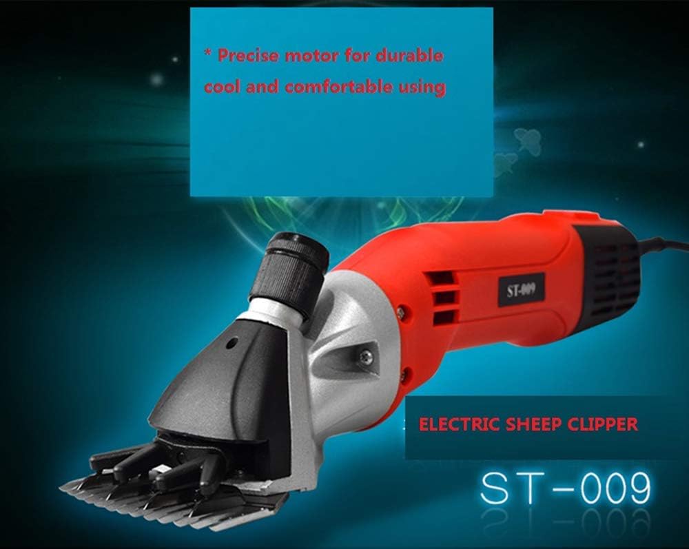 Sheep Shearer 500W Electric Shearing Machine Pet Grooming Clippers Electric Wool Shears Horse Hair Scissors Farm Animal Haircut Shave Trimmer 13 Straight Tooth Blade 6 Mode Adjustable
