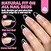 UNA GELLA Almond Gel Nail Tips, 504PCS Pre Etched Clear Fake Nails Tips Medium Almond Shape - 12 Sizes Full Cover Soft Acrylic Press On Nail Extensions No C Curve Gift for Diy at Home
