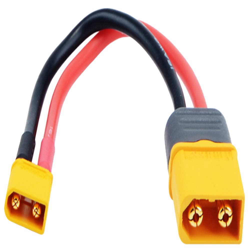 Yiqigou 3 pcs Amass XT60H XT60 Connettore Maschio a XT30 Connettore Maschio, Adattatore di Conversione con Cavo da 10 cm (xt30 maschio a Xt60 maschio