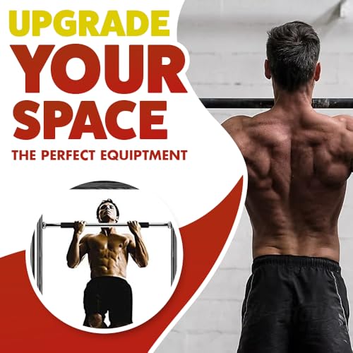 Adjustable Pull Up Bar for Doorway - Gym Workout Equipment Internal Door Strength Training Upper Arms Chin Up - Heavy Duty Abs Upper Body Fitness Equipment for Home Indoor Gym - Image 6