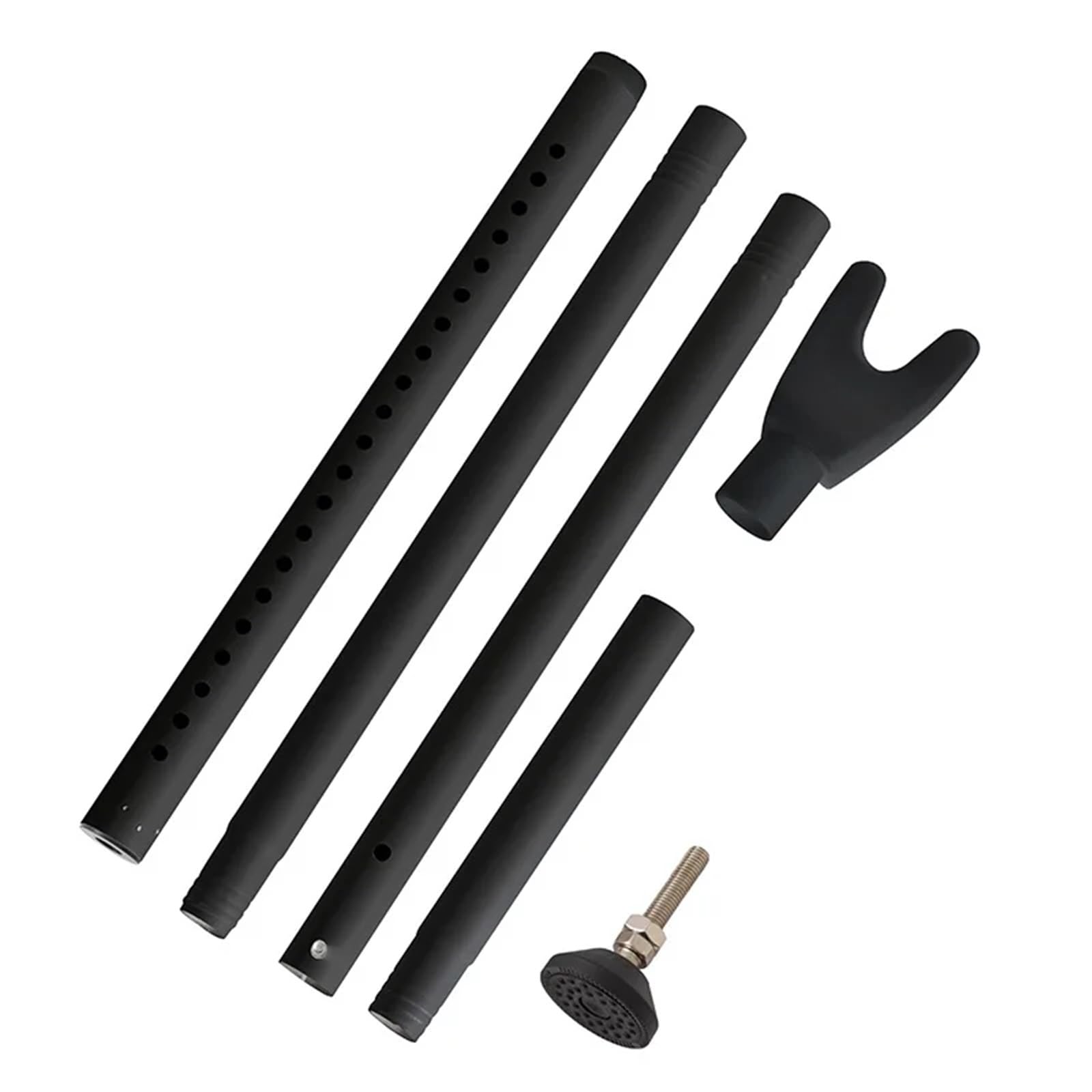 Barre de sécurité porte for la maison et les voyages, butoir Anti-effraction robuste réglable, Base antidérapante for l'avant pour Portes(Black)