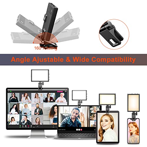 Eicaus Rechargeable Led Selfie Fill Light With Monitor Clip And Tripod/Camera Adapter, Video Conference Lighting Kit For Computer/Laptop, Cube Superlight For Makeup, Vlog, Tiktok #TOP4