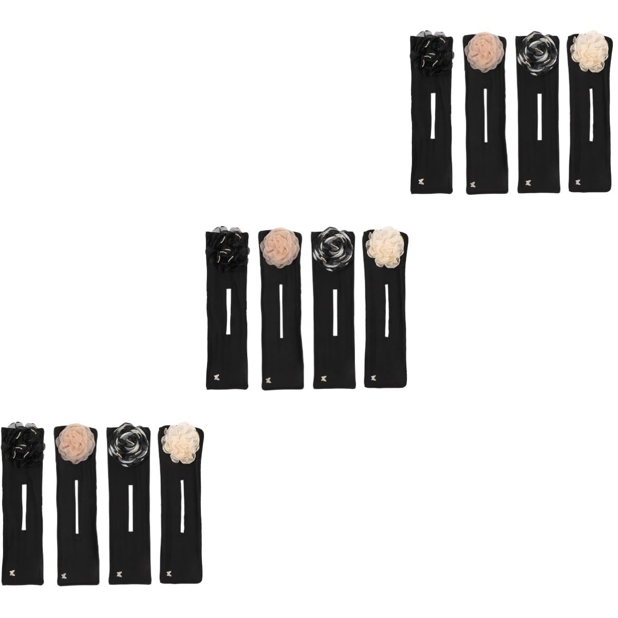 Housoutil 12stücke Teiliges Blumen-haar-dutt-maker Mit Dekoration Einfaches Haarstyling-tool Für Elegante Frisuren Für Reisen Partys Und Festivals