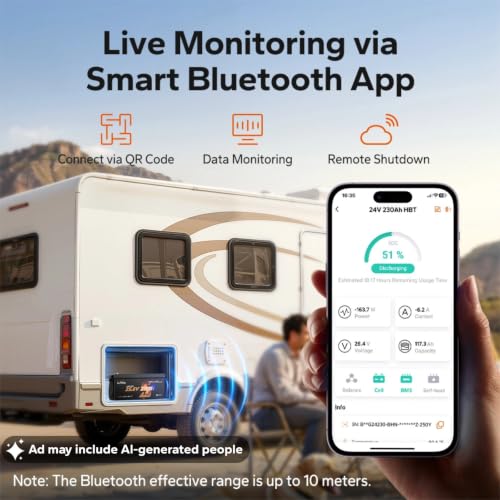 Image of LiTime 24V 230Ah Self Heating Lithium Battery with Bluetooth 5.0 for RV and Off-Grid-2 PACK