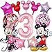 Decoracion Cumpleaños 3 Año Minnie,Globos Cumpleaños Minnie,Decoracion Fiesta de Minnie Mouse,Globos Cumpleaños 3 Año Minnie,Globos Decoracion Cumpleaños Niña,para Decoraciones Cumpleaños,12 Pcs