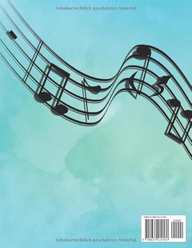 Notenheft: Notenheft,notenblatt leer,notenheft blanko,Dickes Notenbuch - 100 Seiten - hohe Qualität