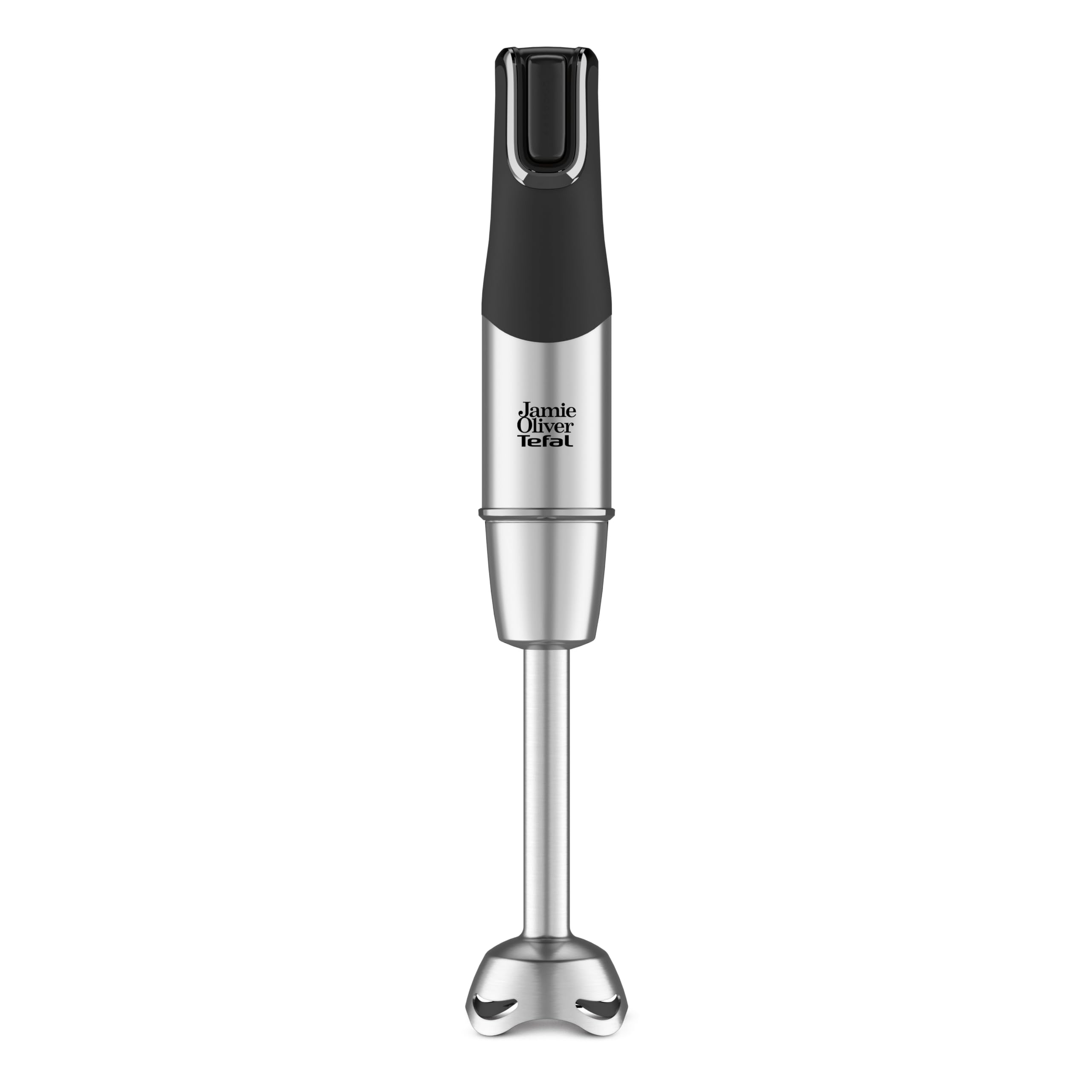 Jamie Oliver by Tefal Stabmixer, Edelstahlklingen, 1200 Watt, Mixerfuß spülmaschinengeeignet, Multi-Speed Trigger, Spritzschutz, inkl. 800 ml Becher, Mixer, Schwarz/Edelstahl, HB95JD10