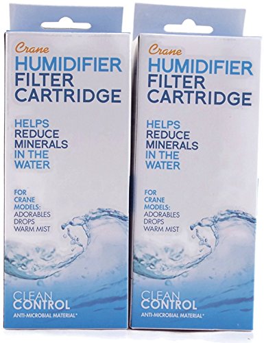 Crane Humidifier Filter Cartridge Model HS-1932 for Adorables, Drops, Droplets, Smart Drops and Warn Mist (2 Pack)