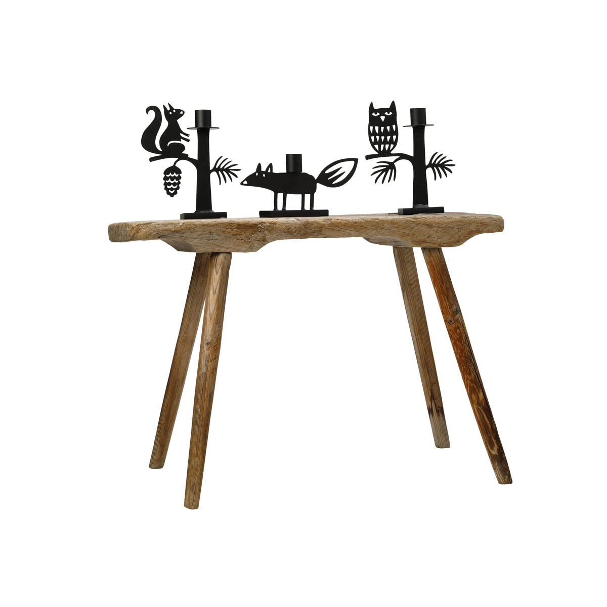 Sunature Kerzenständer Höhe 10 cm, Schwarz, Lackiertes Eisen, Schwedischer Design