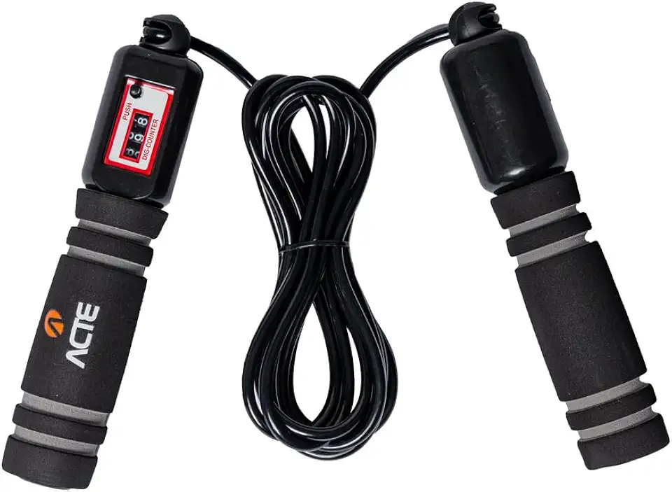 Acte, Corda de Pular com Contador 2,75m T2, Crossfit, Aeróbico e Funcional - Preto