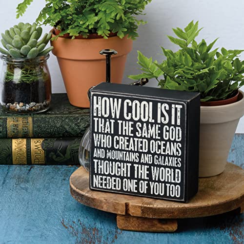 Primitive-by-Kathy-113234-World-Needed-One-Of-You-Too-Box-Sign-5-inch-Square Primitive by Kathy 113234 World Needed One Of You Too Box Sign 5 inch Square