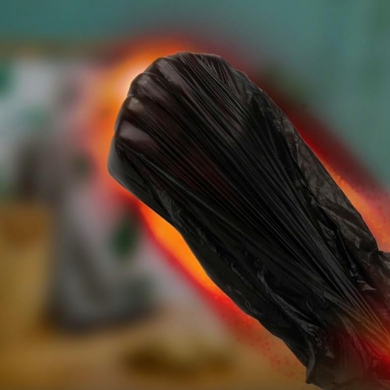 Miniatura 4 de Bolsa de basura pequeña, de 2.6 galones, con parte superior plana, para baño, para dormitorio, hogar, cocina, 100 unidades, color negro