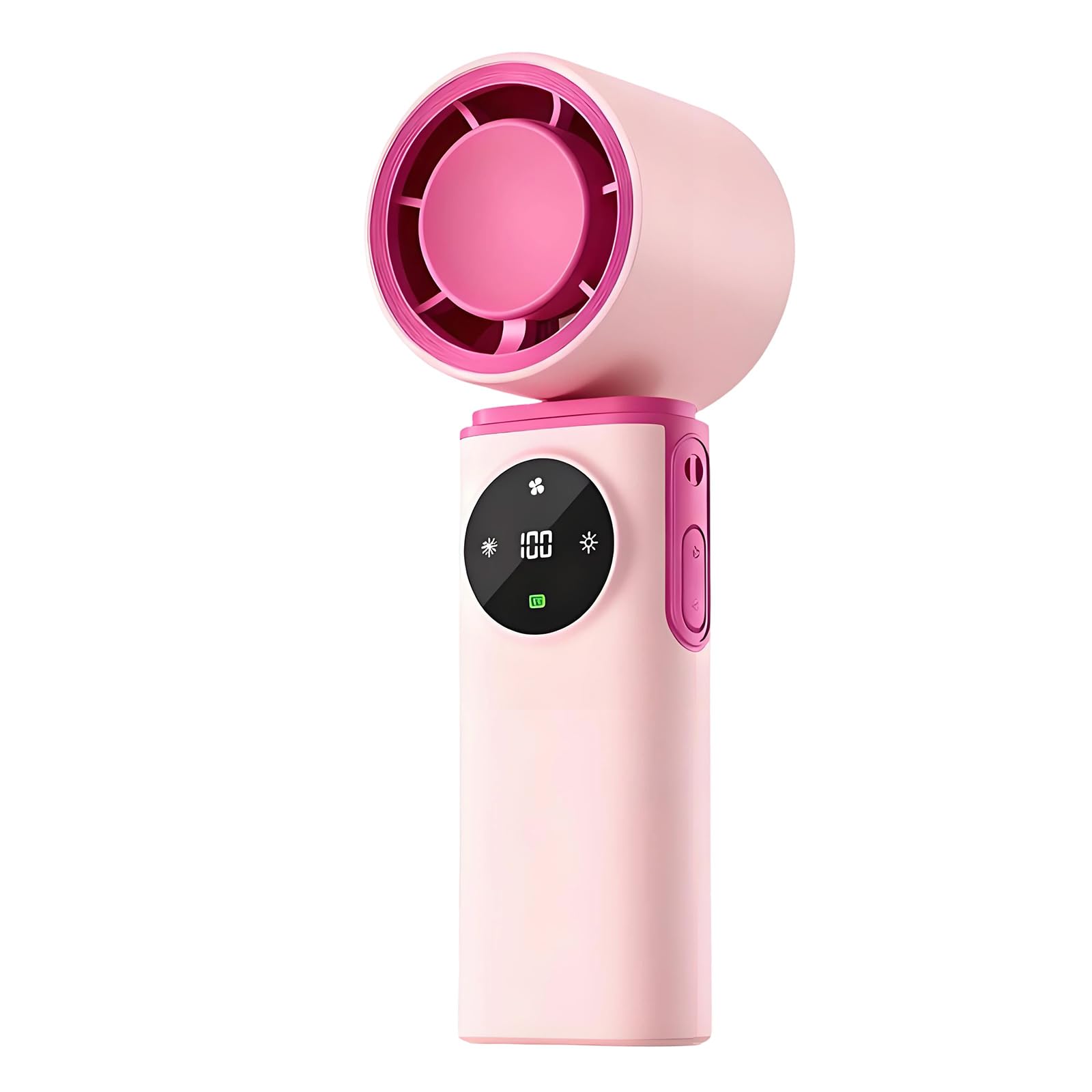 Alksubbm USB Rechargeable Handheld Fan 100 Adjustable Speed for Indoor Outdoor Birthday Fan Quiet Handheld with Digital Display USB Rechargeable Table