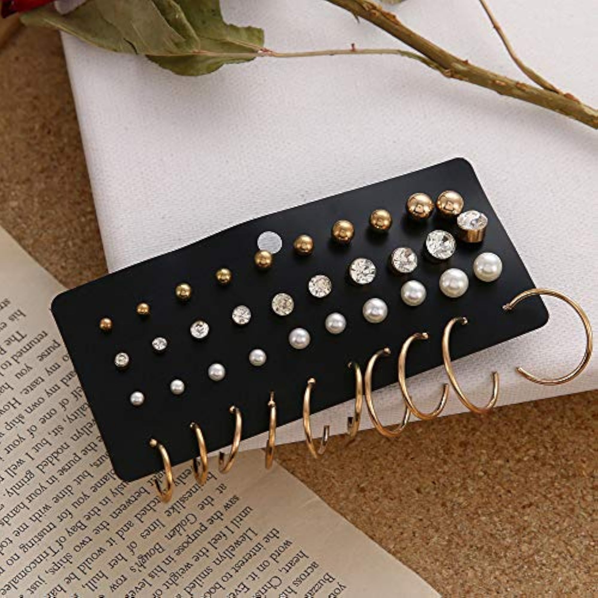 Stud Tops Earring Combo - Set of 2 - Ybear_32862