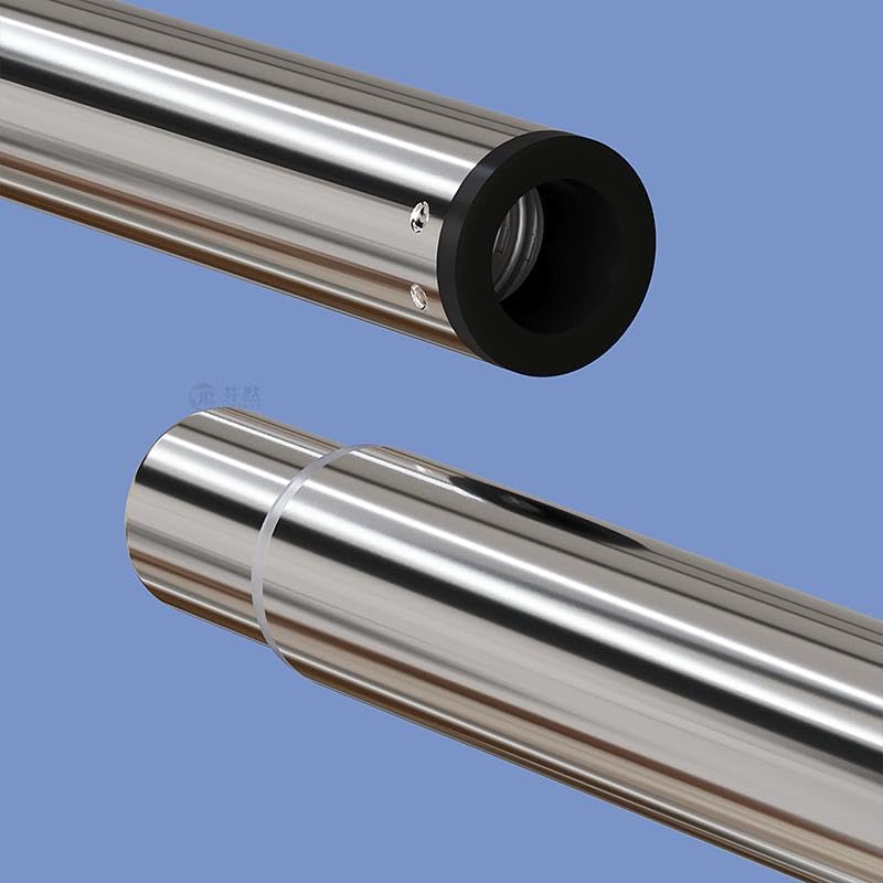Image of HomeCloud Tension Shower Curtain Rod - Expandable, No Drilling Required, Rust-Proof & Heavy-Duty for Bathroom or Divider Use (Silver Pack of 1, Extendable - 110 to 200 Cm)