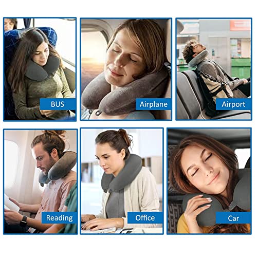 ALEEX-A-Memory-Foam-Travel-Pillow-for-Neck--Lightweight-Portable-in-Any-Sleeping-Position-on-Flights-Car-Home-Washable-Support-Pillow-Eye-Mask-Ear-Plug-Carry-Bag-Grey