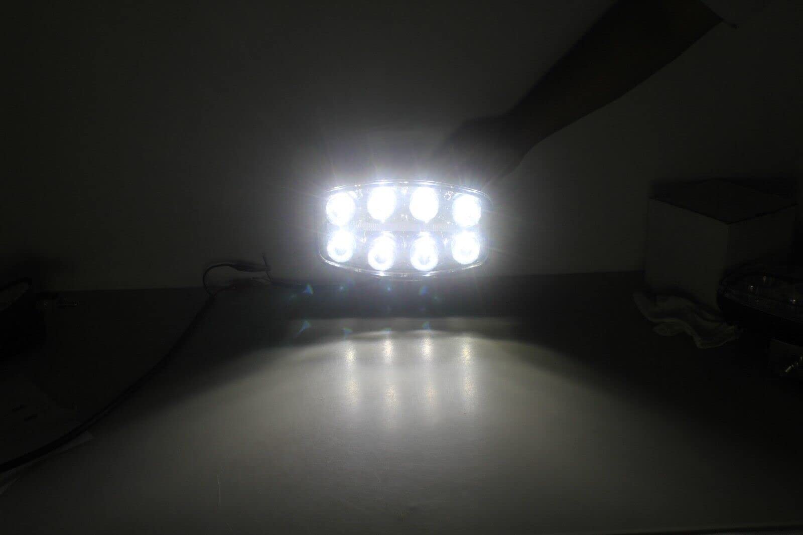 4 Fari da lavoro Supplementare a LED 12V-24V 64W 6500lm Faro di Profondità Raggio Lungo con Luce di Posizione Bianco Neon Impermeabile IP67 Per Camion Fuoristrada 4x4 Barca ECE E9 R10 R112 R7