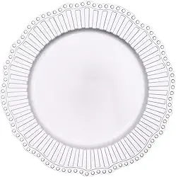 Mimo Style Sousplat Crown, Cor Prata, Material Polipropileno Com Boa Estabilidade Térmica e de Excelente Qualidade, Moderno e Versátil, Ideal Para Mesa Posta, Mede 33cm