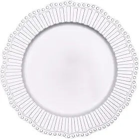 Mimo Style Sousplat Crown, Cor Prata, Material Polipropileno Com Boa Estabilidade Térmica e de Excelente Qualidade, Moderno e Versátil, Ideal Para Mesa Posta, Mede 33cm