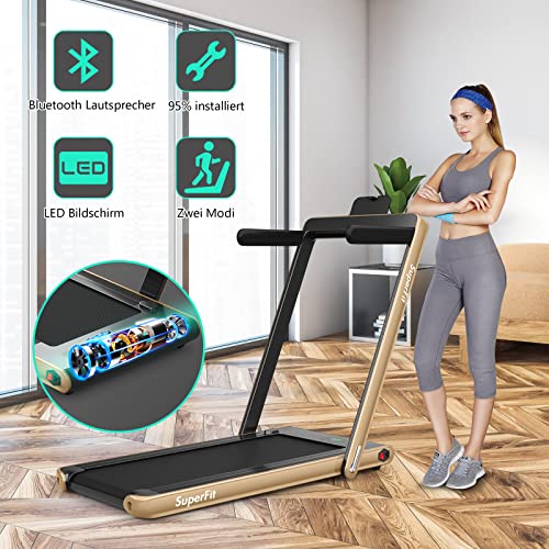 COSTWAY 2 in 1 Walking Pad & Laufband | App-kontrolliert | Bluetooth | LED Display | 1-12km/h | bis 120kg belastbar… – Bild 5